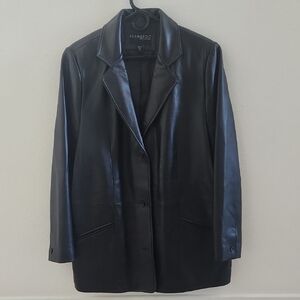 Bernardo Black Genuine Leather Jacket